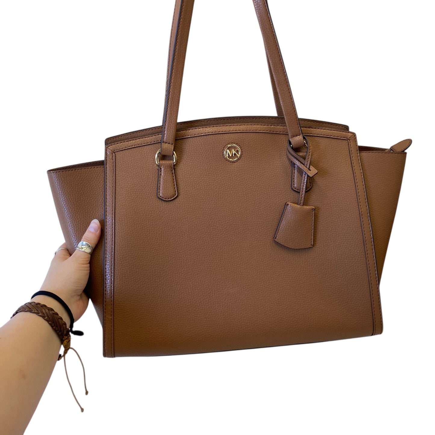 Handbag Designer By Michael Kors In Brown, Size:Large