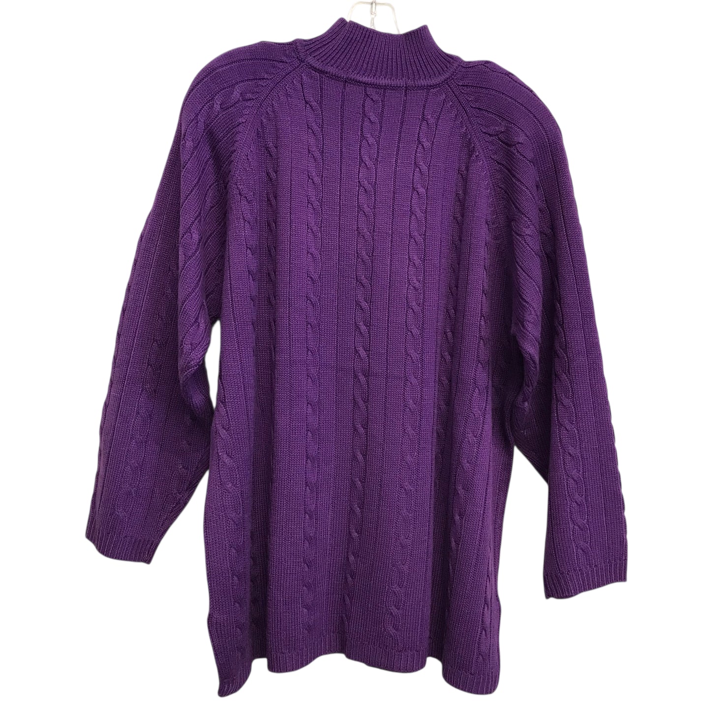 Sweater By Karen Scott In Purple, Size:2X