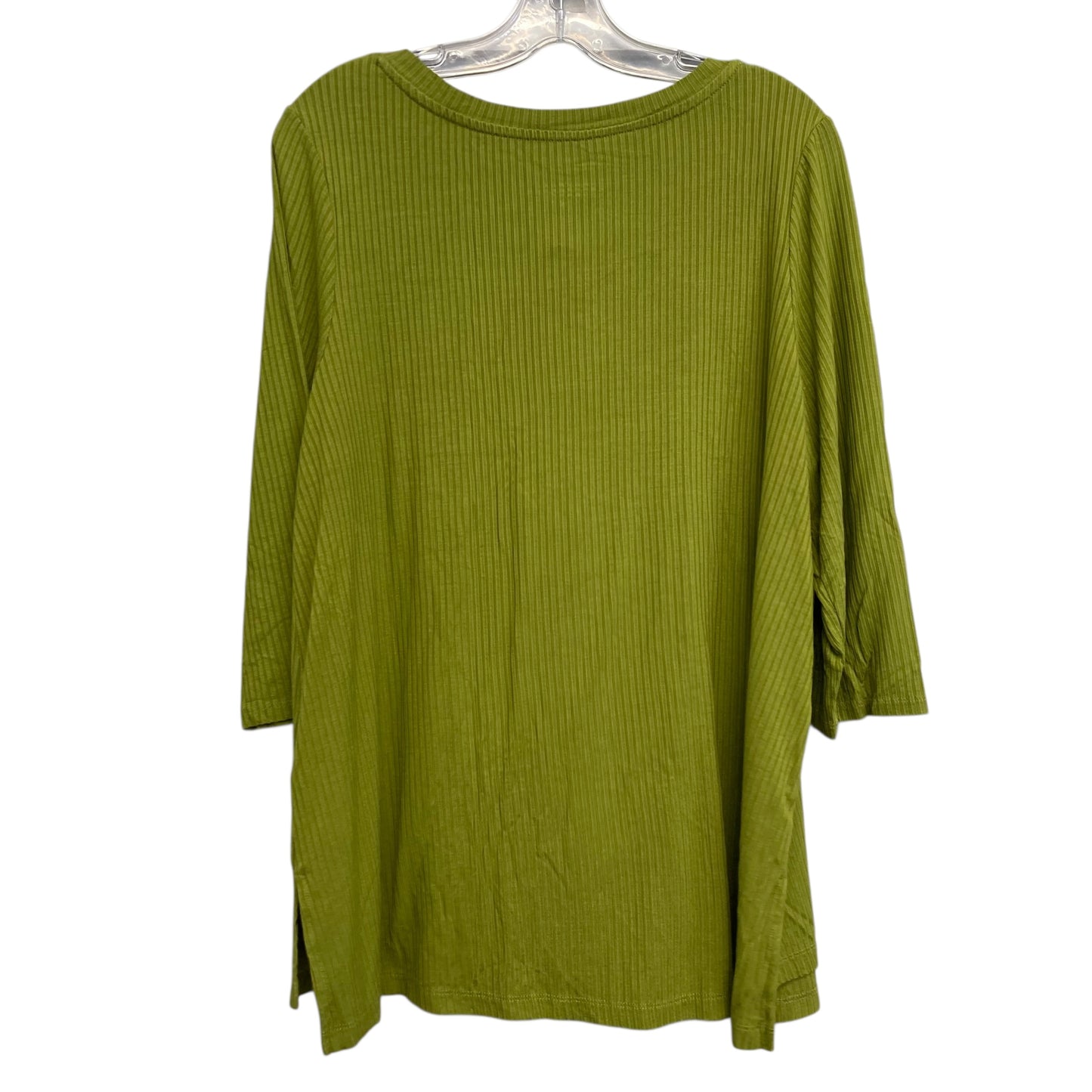 Top 3/4 Sleeve By Rachel Zoe In Green, Size:1X