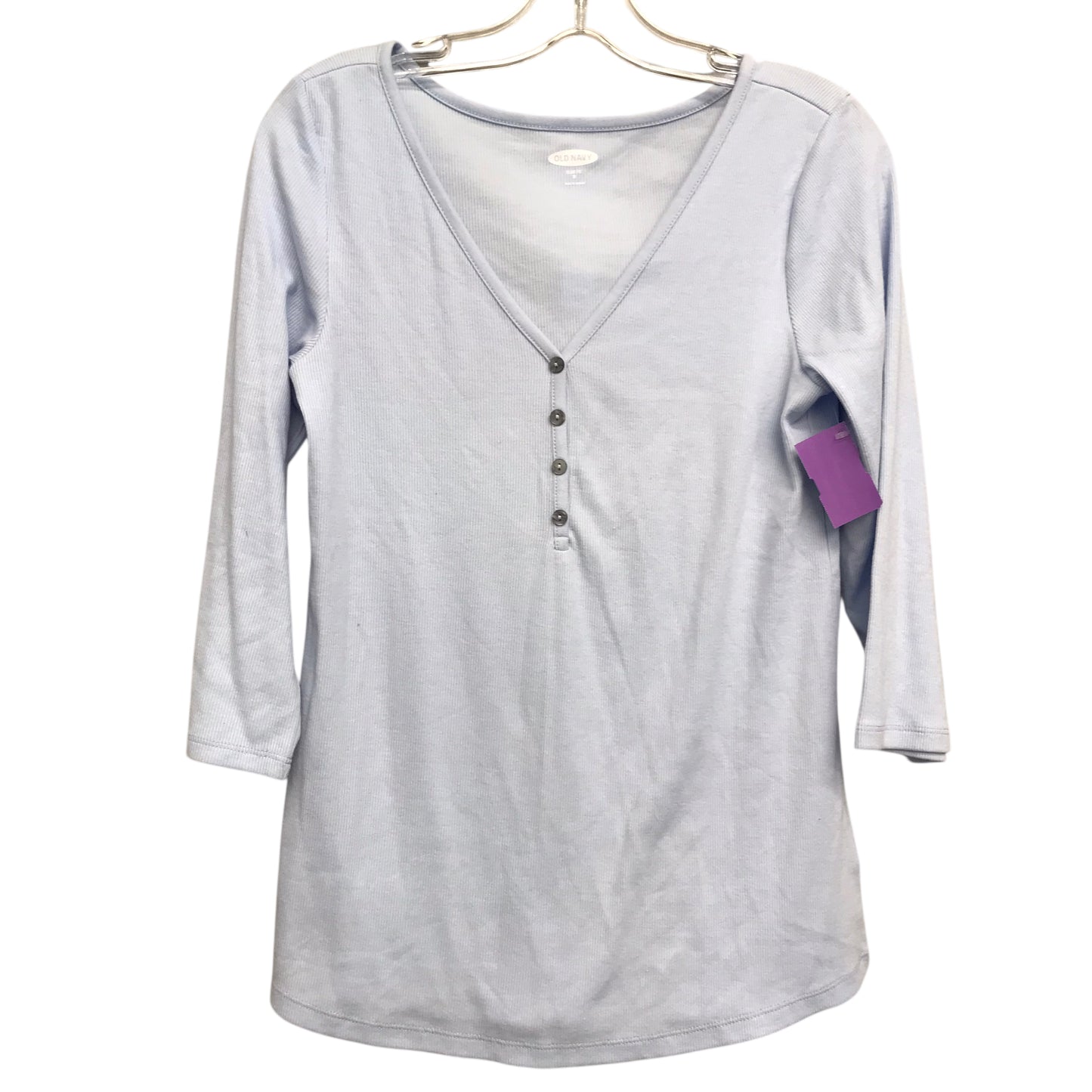 Top 3/4 Sleeve By Old Navy In Blue, Size:M