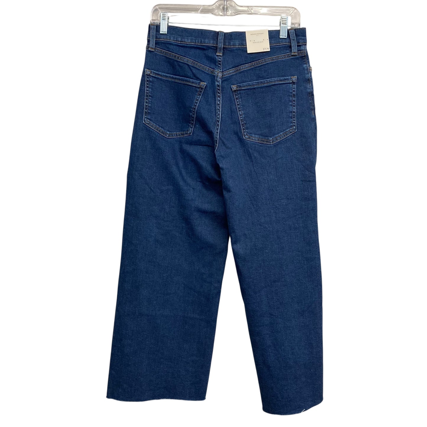 Jeans Wide Leg By Banana Republic In Blue Denim, Size:4