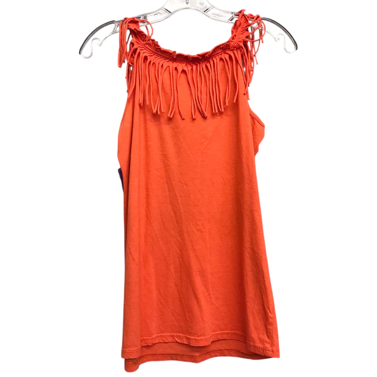 Top Sleeveless By H. D. In Orange, Size:L