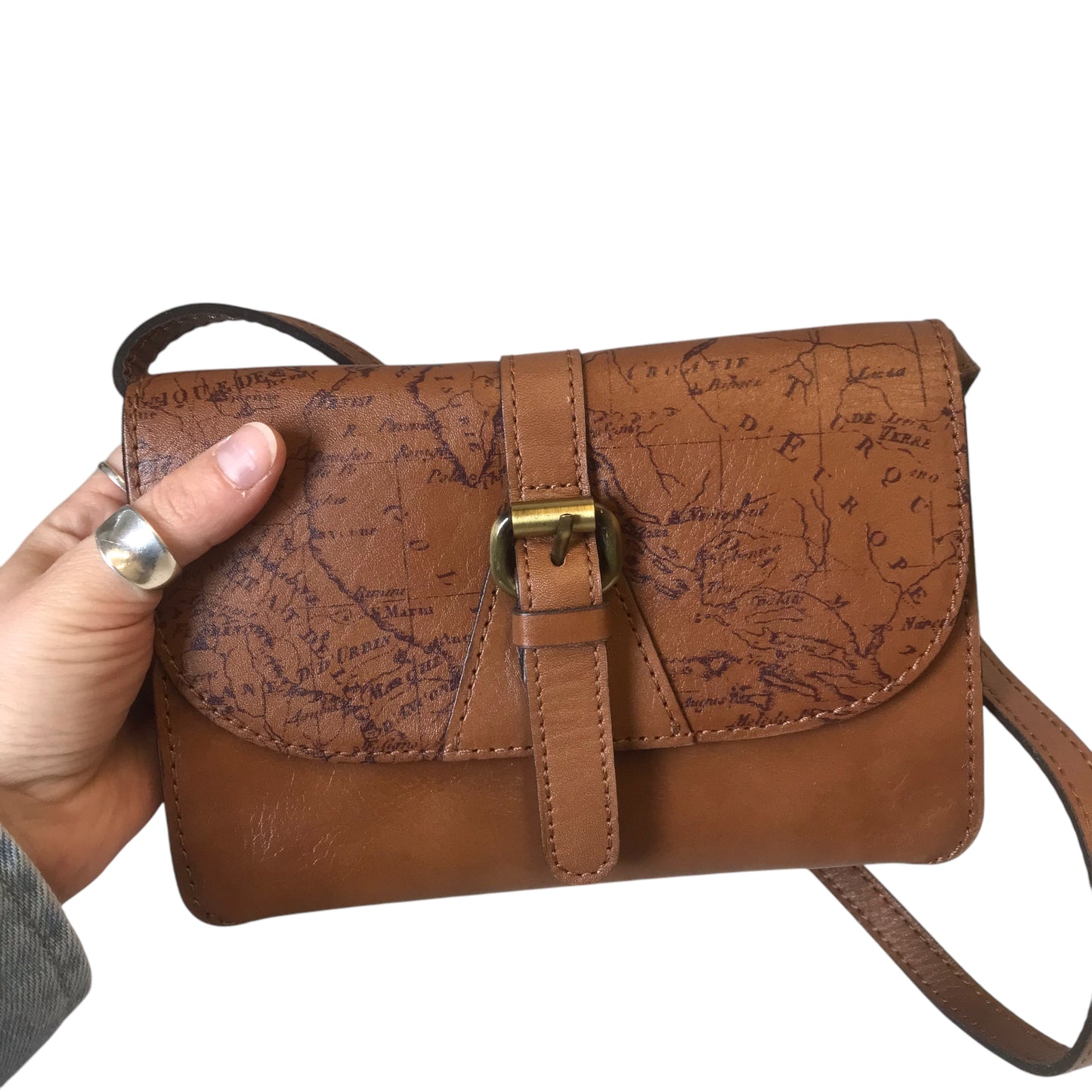 Crossbody Designer By Patricia Nash In Brown, Size:Small