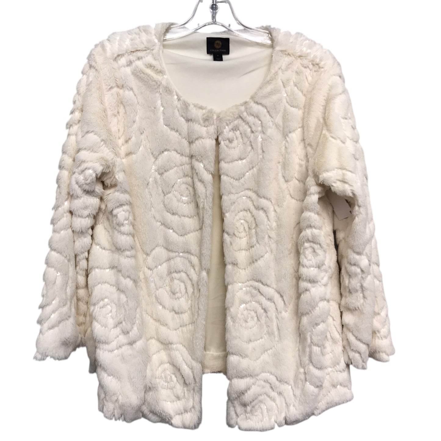 Sweater Cardigan By Jm Collections In Cream, Size:M