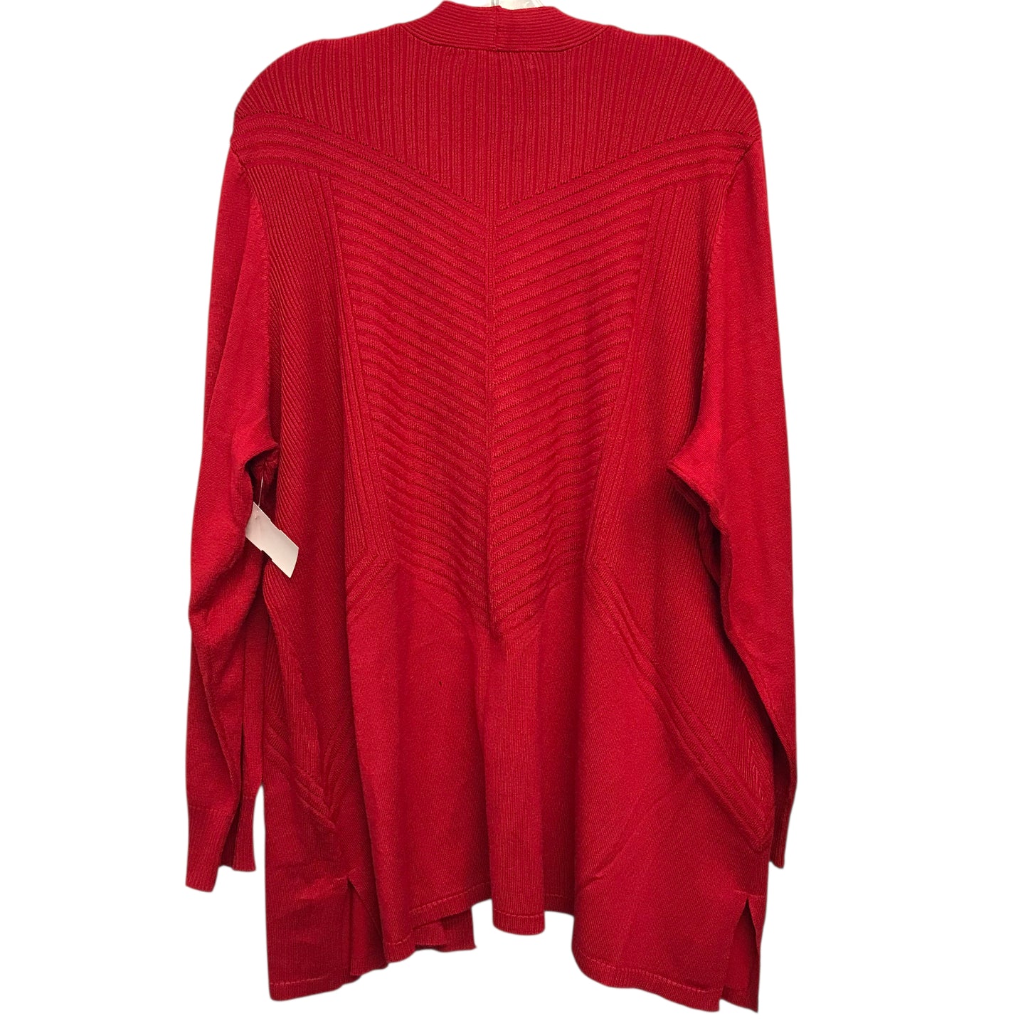 Sweater Cardigan By 89Th And Madison In Red, Size:2X