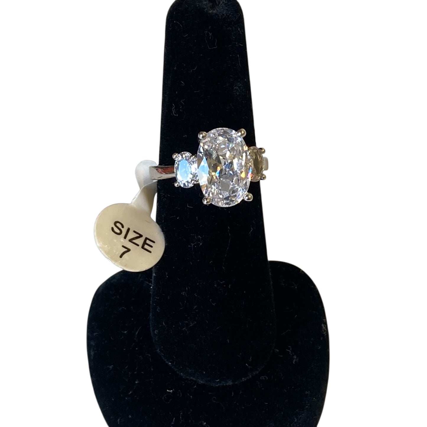 Ring Statement In Silver, Size:7
