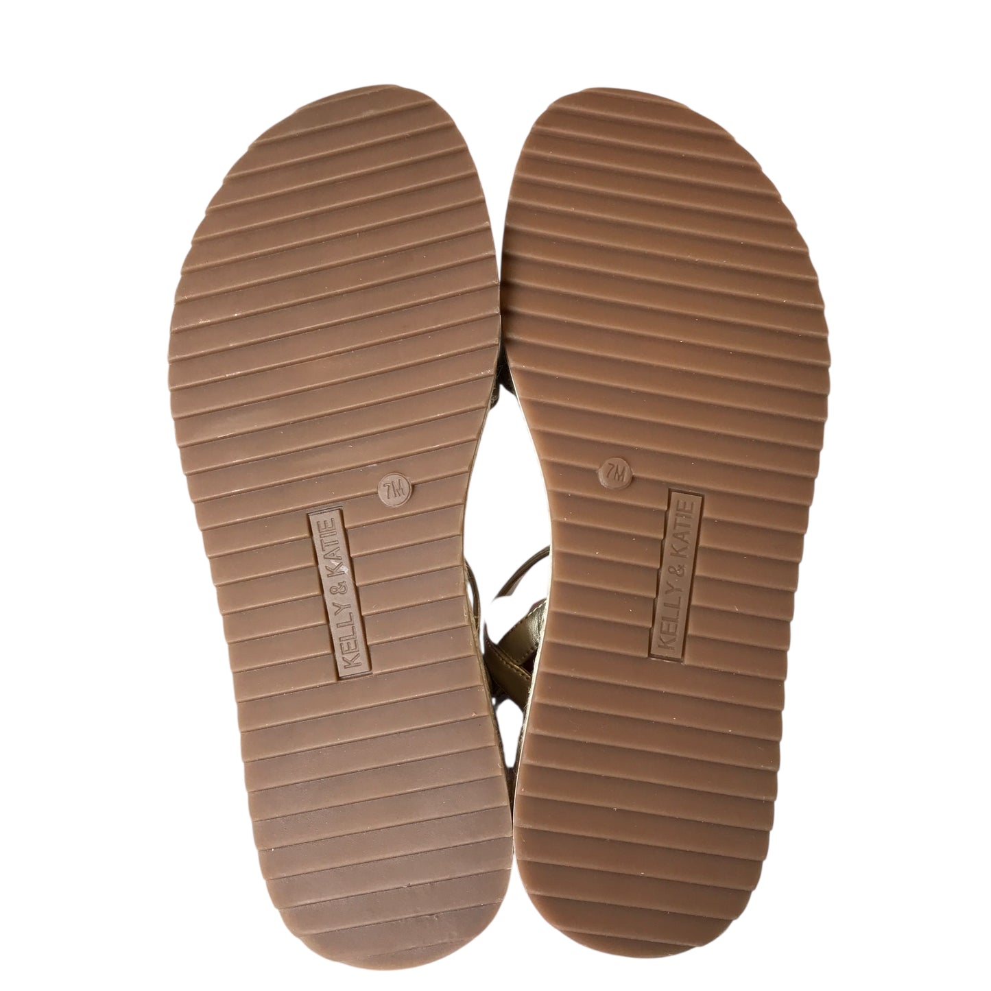 Sandals Flats By Kelly And Katie In Gold, Size:7