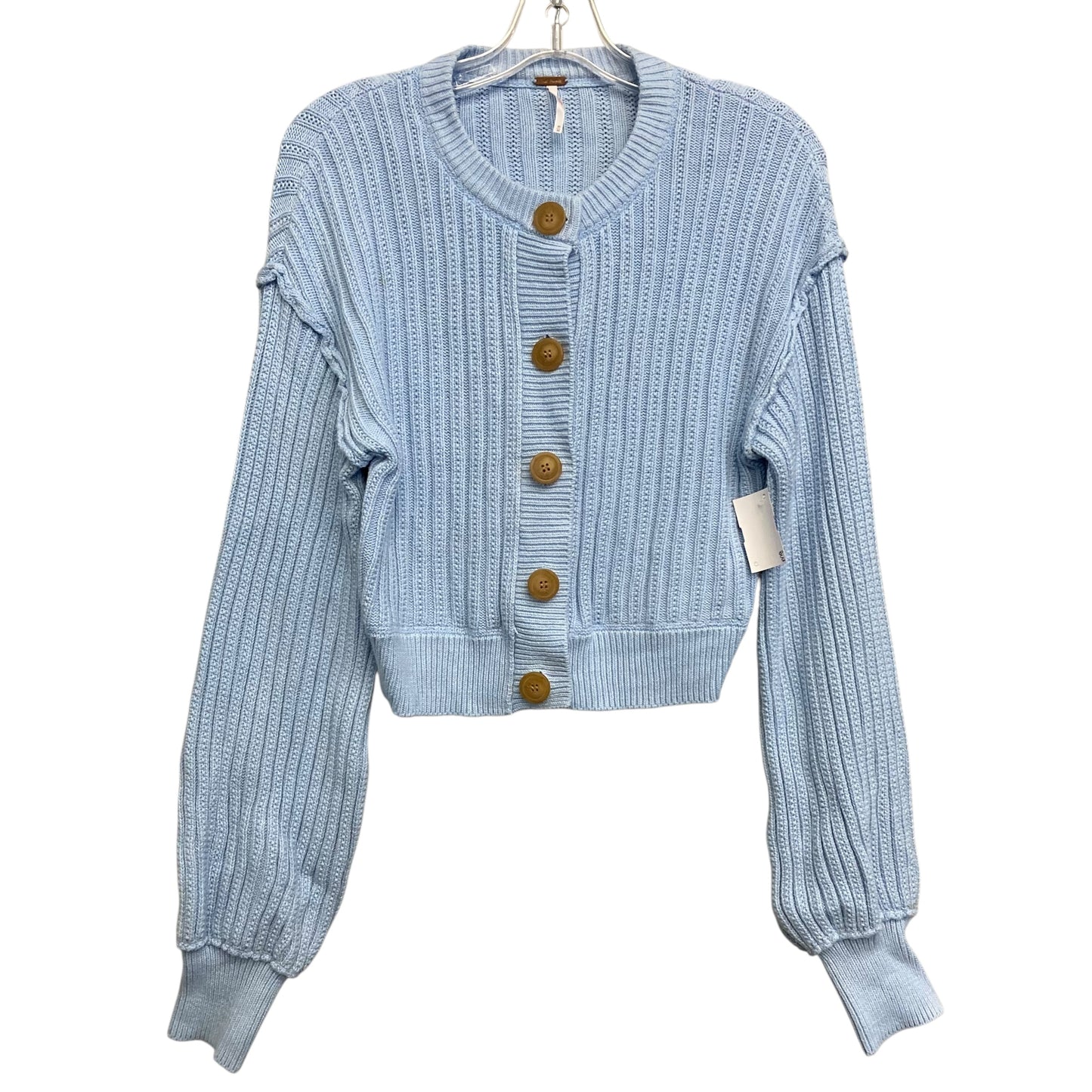 Sweater Cardigan By Free People In Blue, Size:M