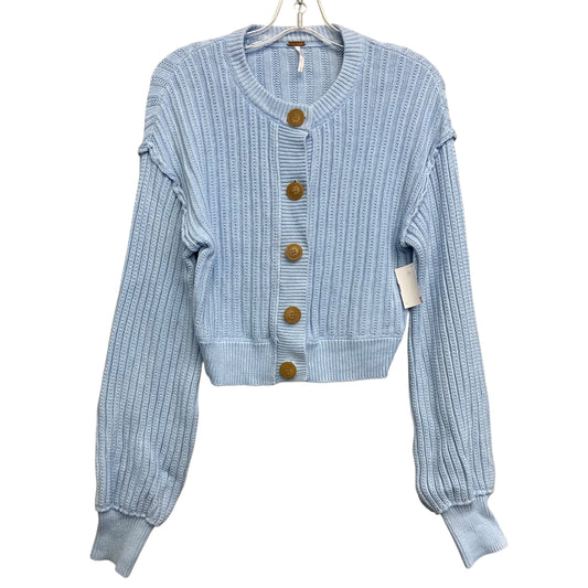 Sweater Cardigan By Free People In Blue, Size:M