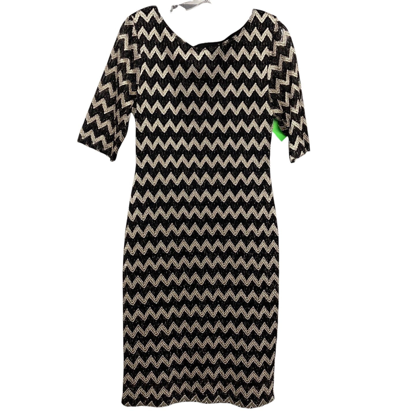 Dress Party Short By Connected Apparel In Black & Gold, Size:M