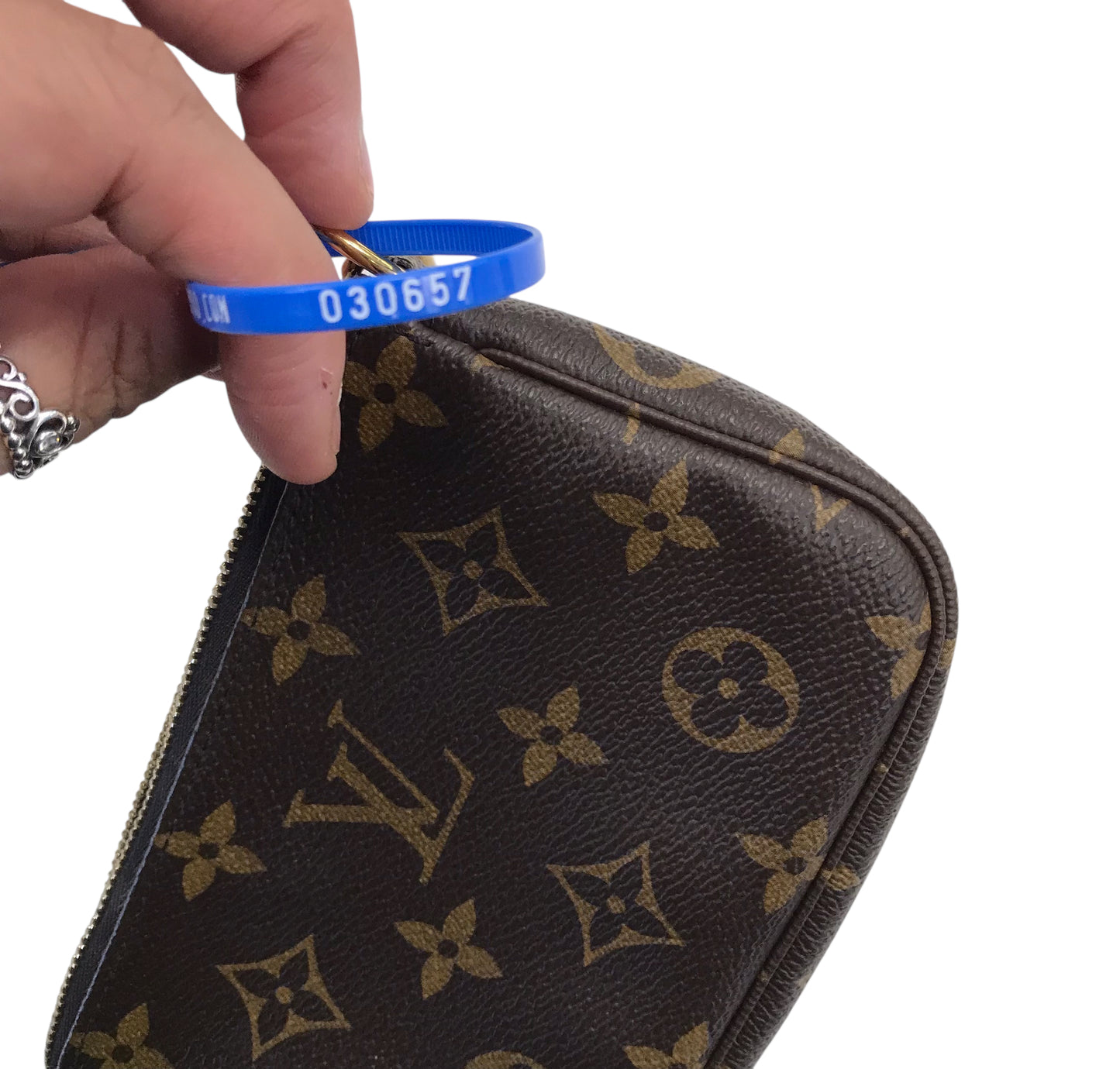 Wristlet Luxury Designer By Louis Vuitton In Brown, Size:Small