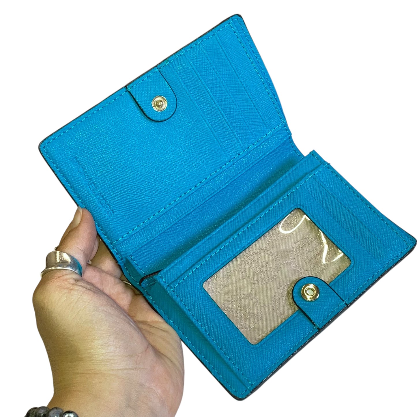 Wallet Designer By Michael Kors In Blue, Size:Small