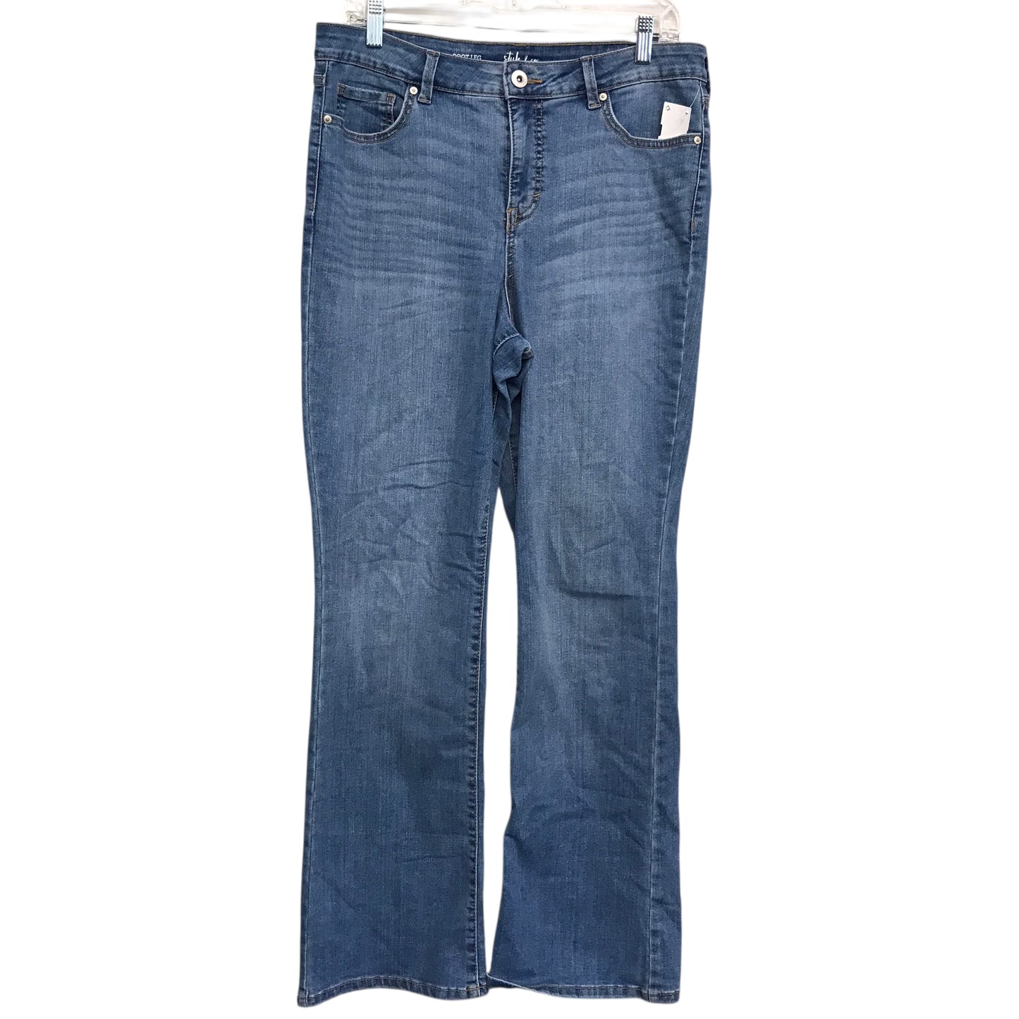 Jeans Boot Cut By Style And Company Sport In Blue Denim, Size:14