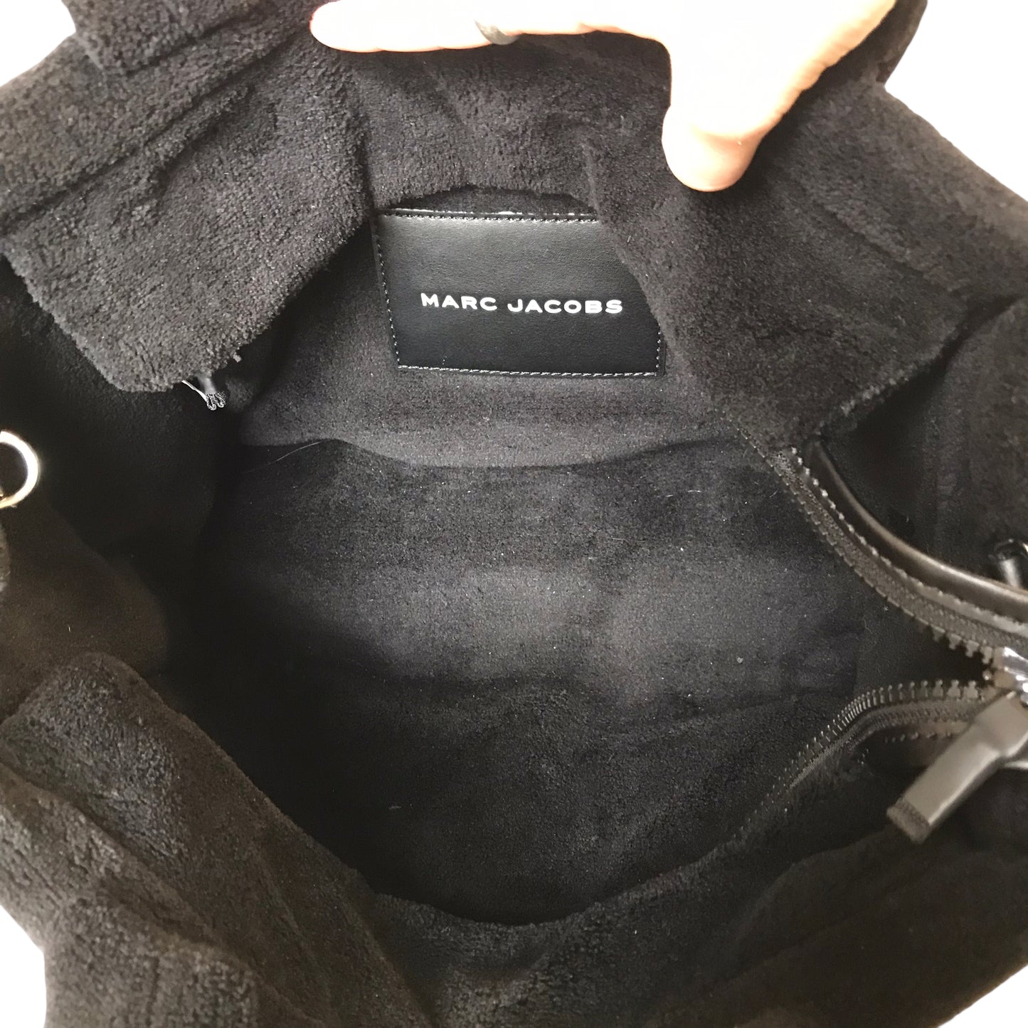 Handbag Luxury Designer By Marc Jacobs In Black & White, Size:Medium