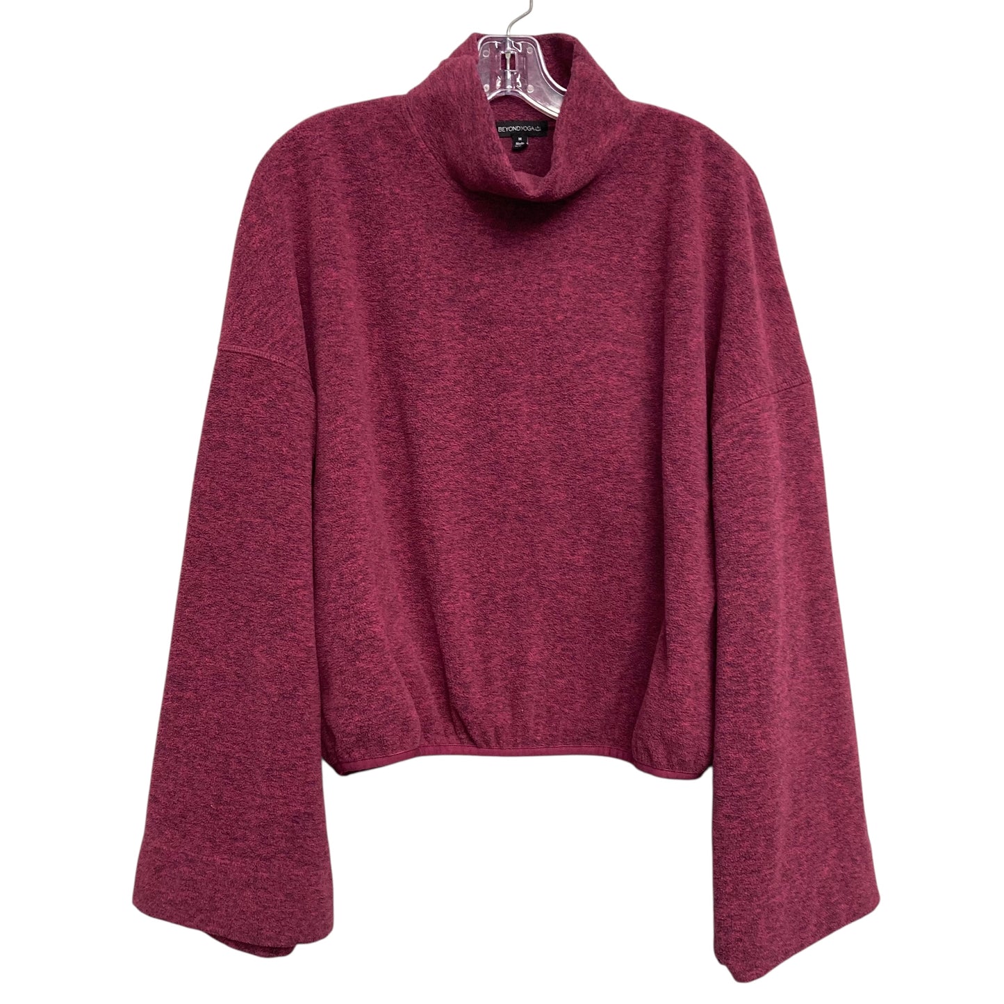 Athletic Top Ls Collar By Beyond Yoga In Pink, Size:M