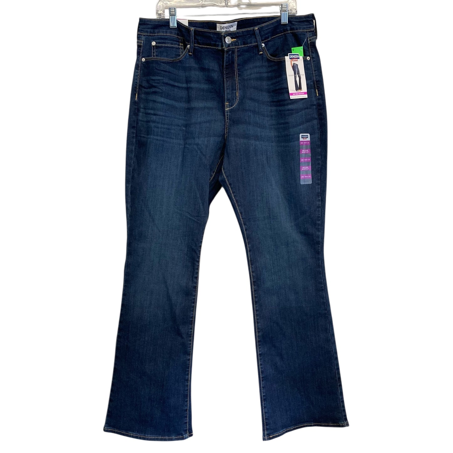 Jeans Boot Cut By Denizen By Levis In Blue Denim, Size:18