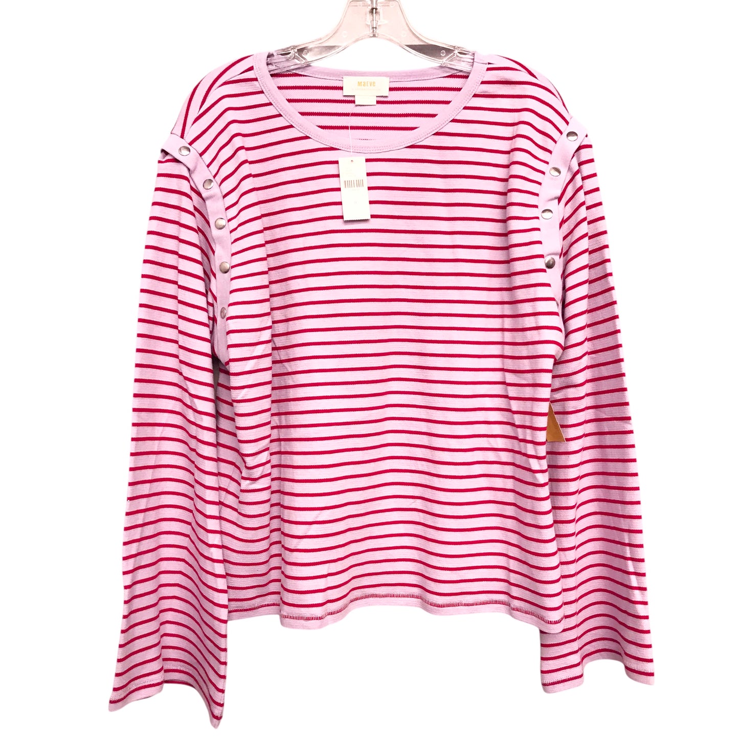 Top Ls By Maeve In Striped Pattern, Size:M