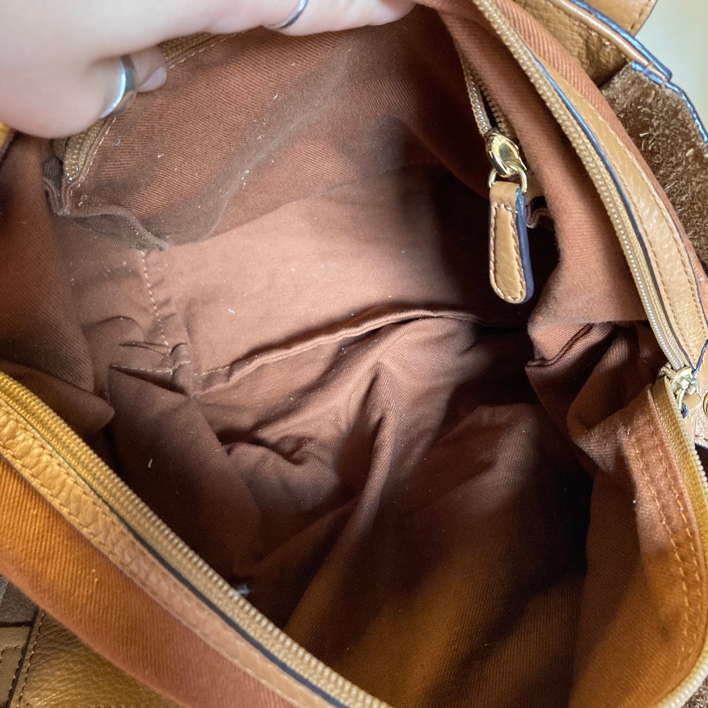 Handbag Designer By Michael Kors In Brown, Size:Large