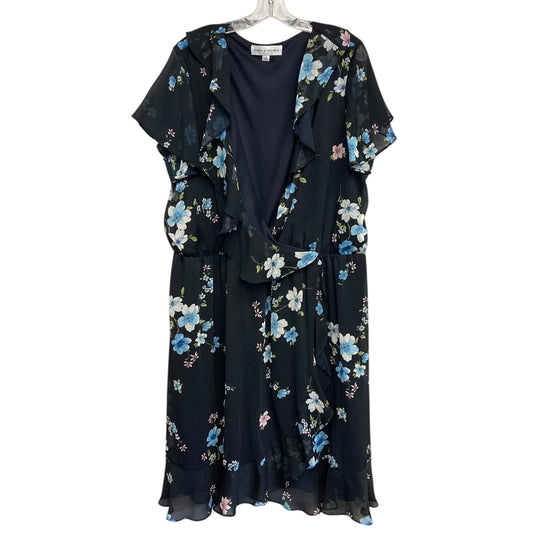 Dress Party Midi By Emma And Michele In Floral Print, Size:3X
