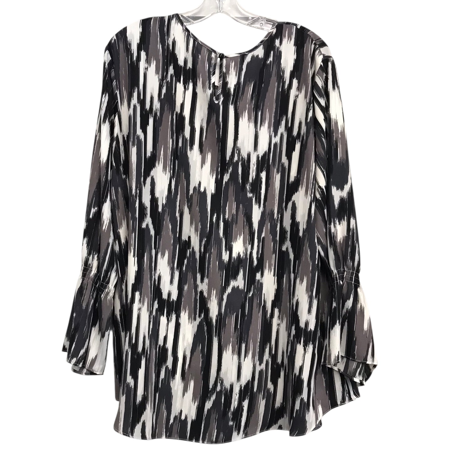Top Ls By Simply Emma In Black & White, Size:2X