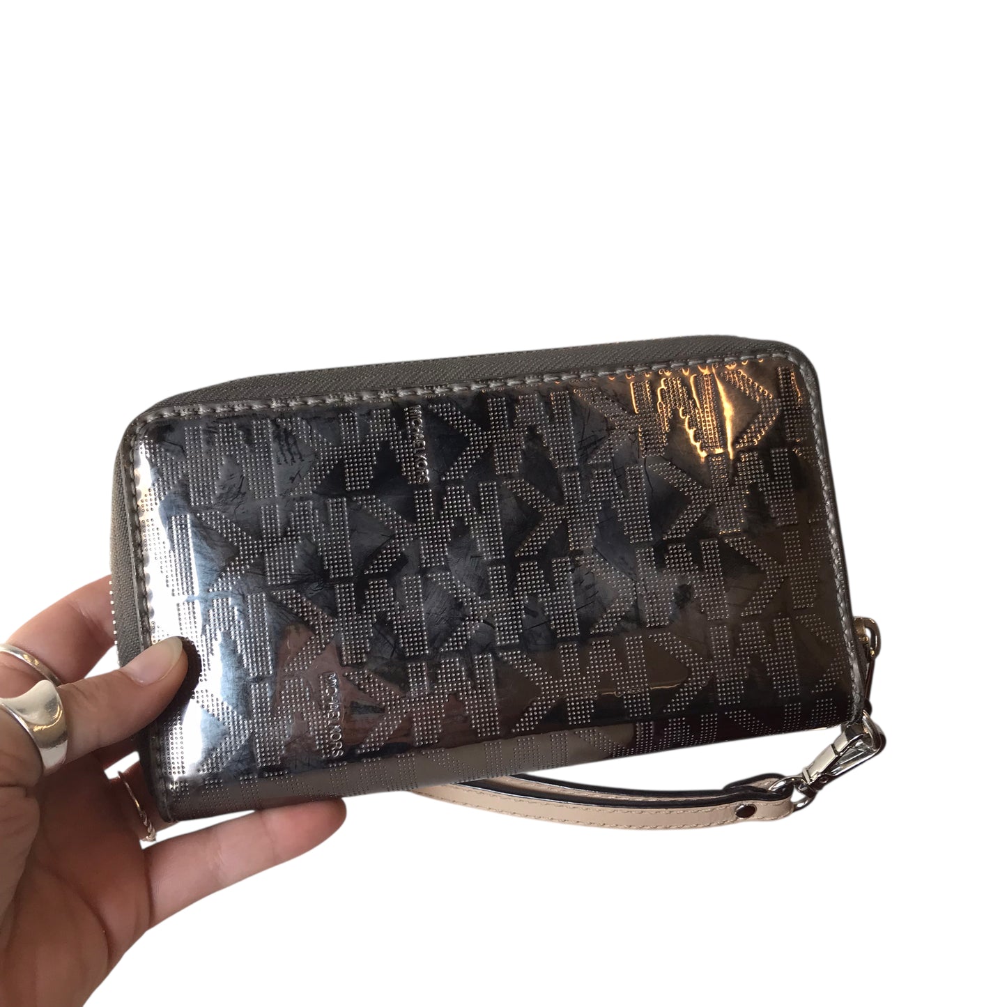 Wristlet Designer By Michael Kors In Bronze, Size:Medium