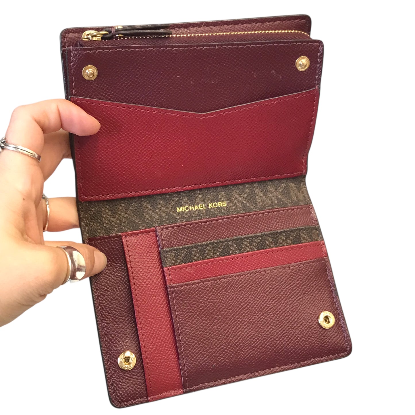 Wallet Designer By Michael Kors In Brown, Size:Medium