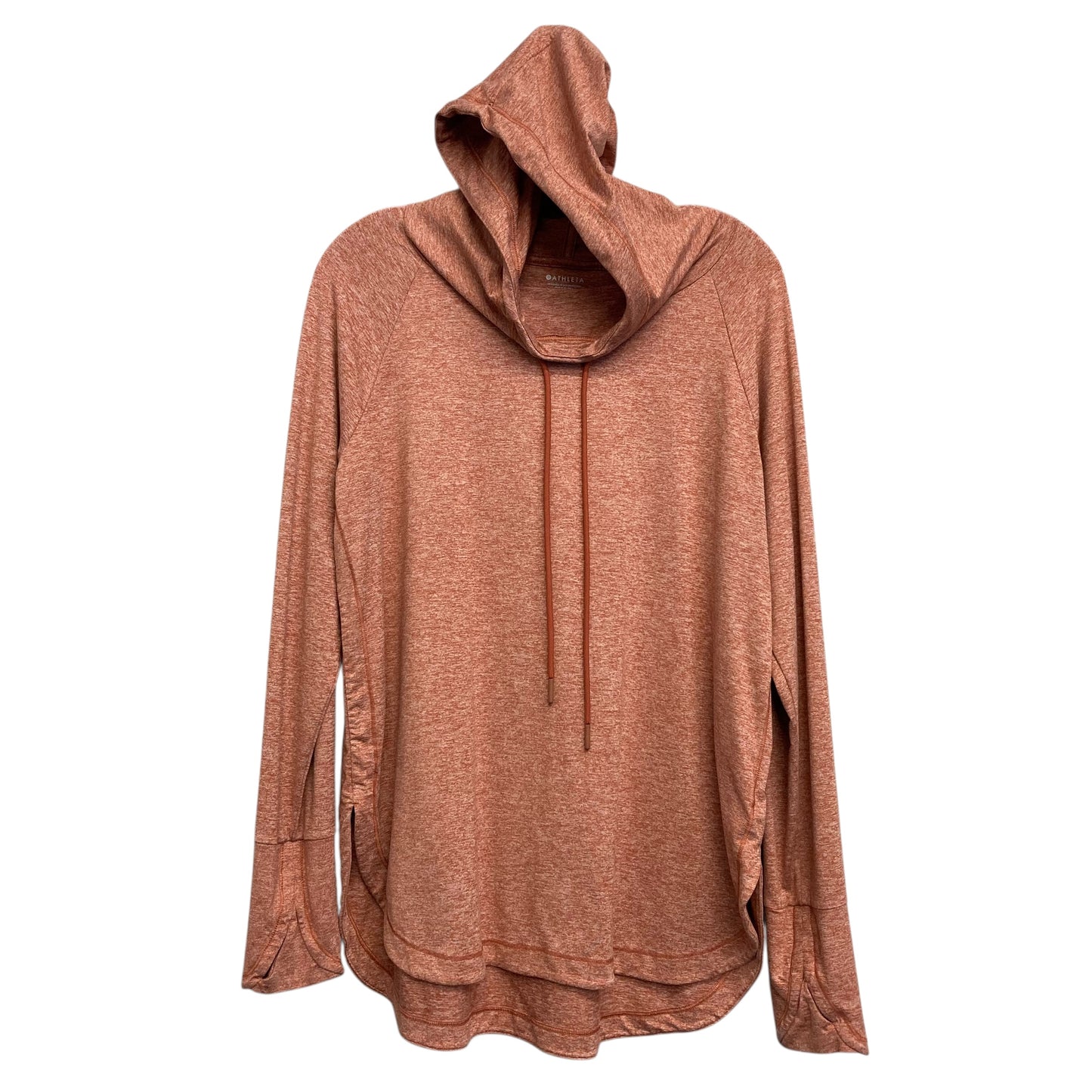 Athletic Top Ls Hoodie By Athleta In Orange, Size:L