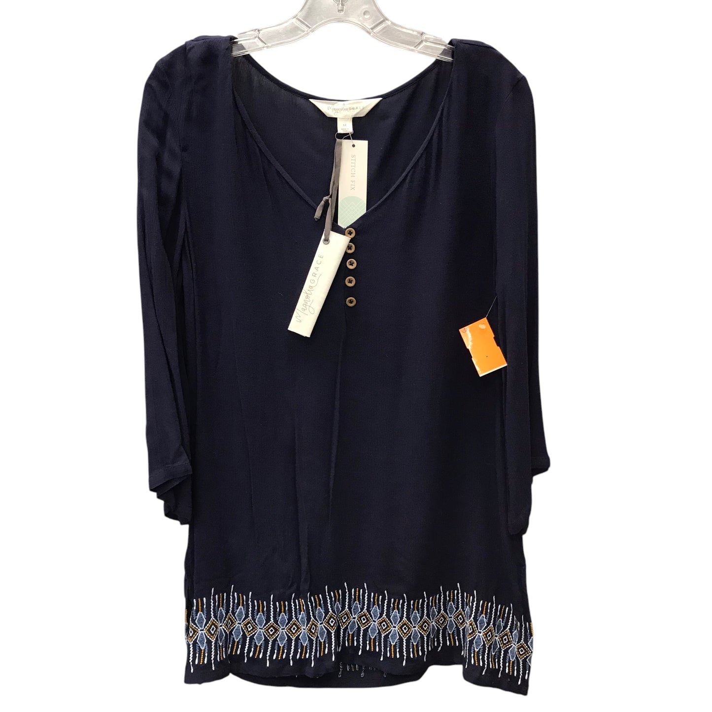 Top Ls By Magnolia Grace In Navy, Size:M