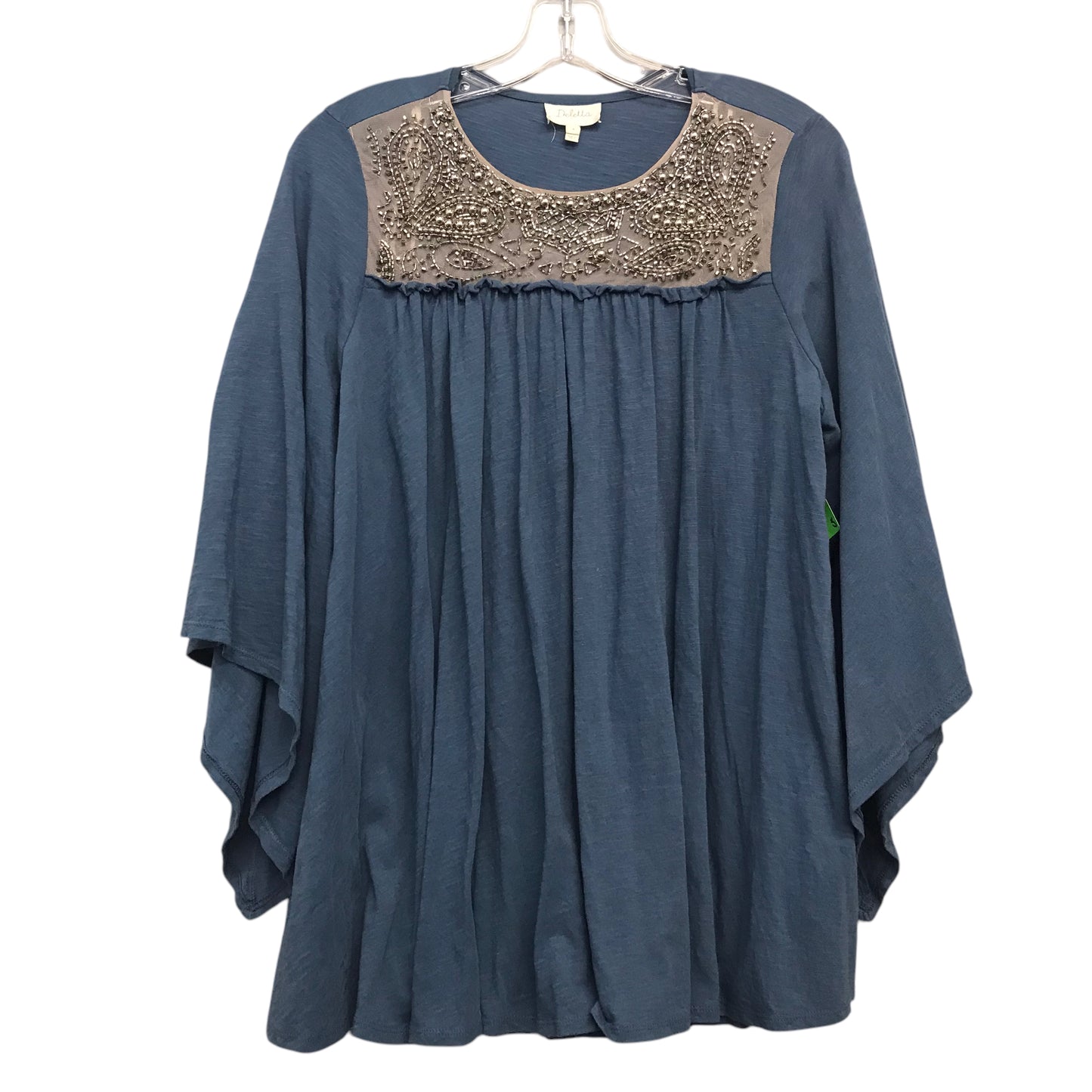 Top 3/4 Sleeve By Deletta In Blue, Size:S