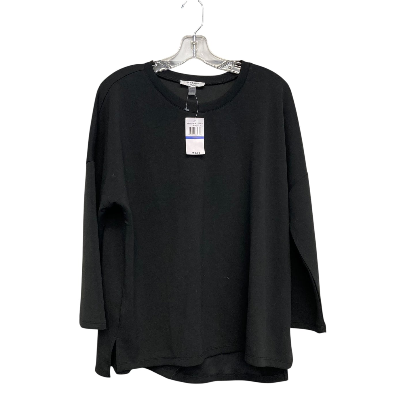 Top 3/4 Sleeve Basic By Cable And Gauge In Black, Size:Xl