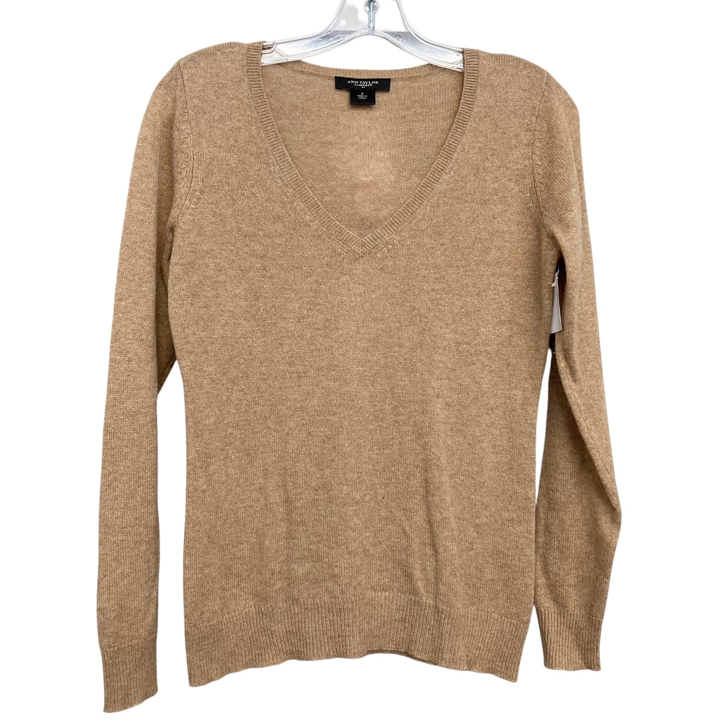 Sweater Cashmere By Ann Taylor In Tan, Size:S