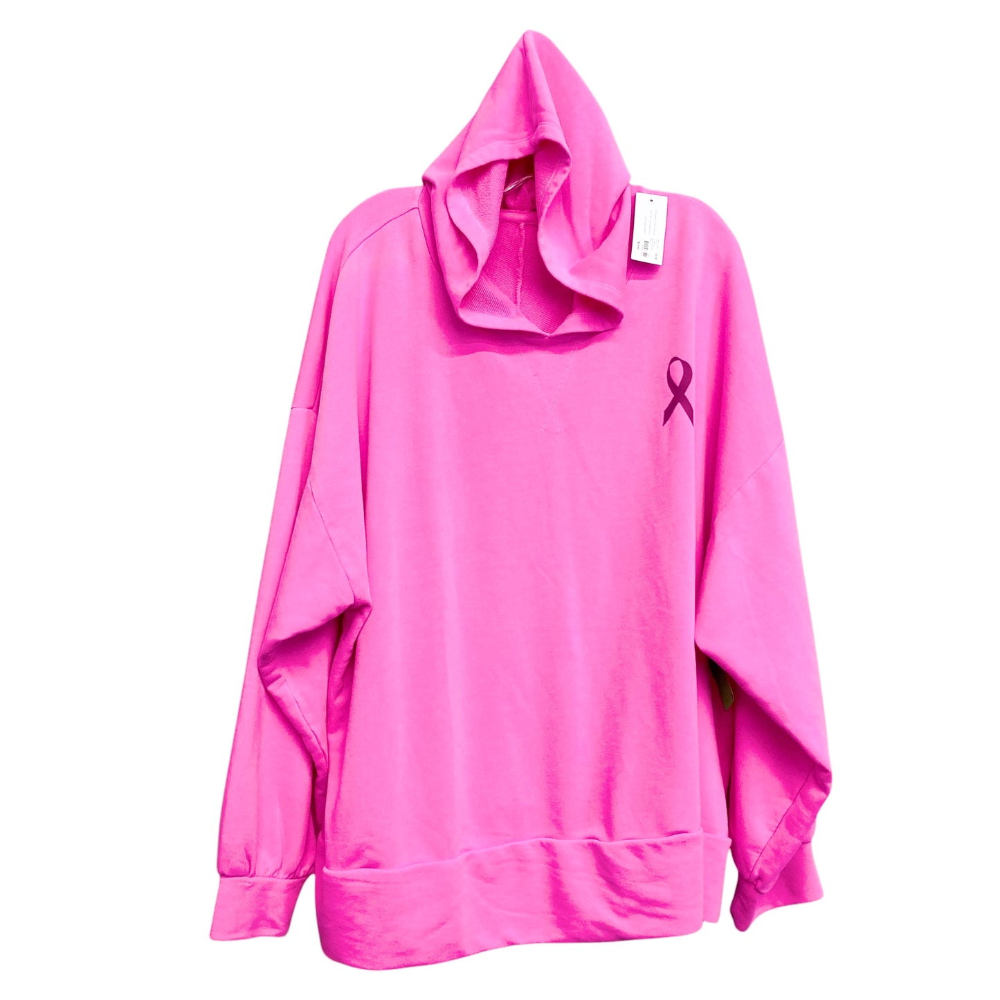 Athletic Sweatshirt Hoodie By Livi Active In Pink, Size:4X
