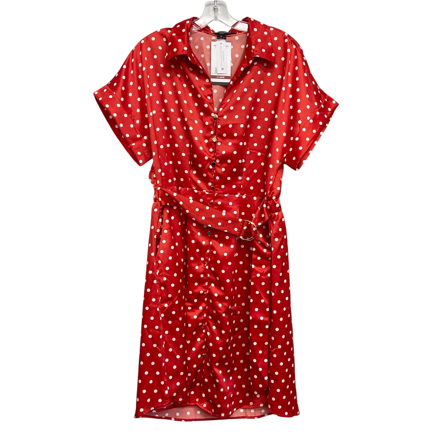 Dress Casual Short By French Connection In Polkadot Pattern, Size:Xl