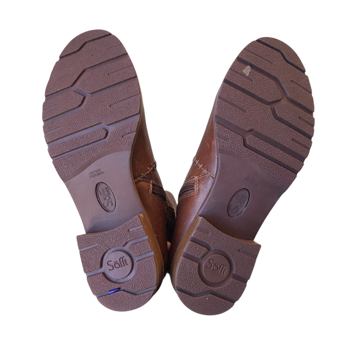 Boots Leather By Sofft In Brown, Size:7.5