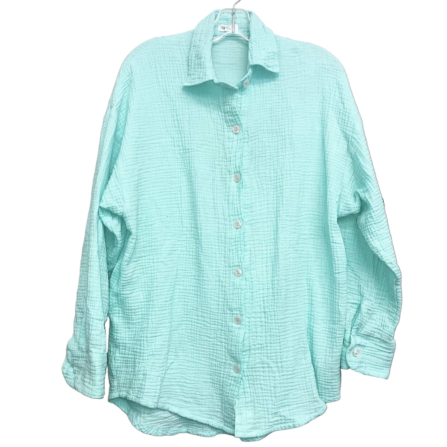 Top Ls Basic By Vitamin A In Aqua, Size:S