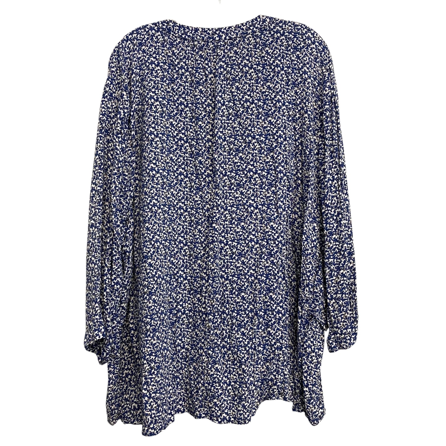 Top Ls By Jones And Co In Blue & White, Size:3X
