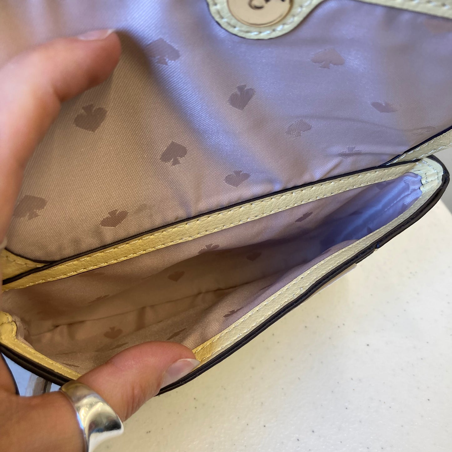 Handbag Designer By Kate Spade In Yellow, Size:Small