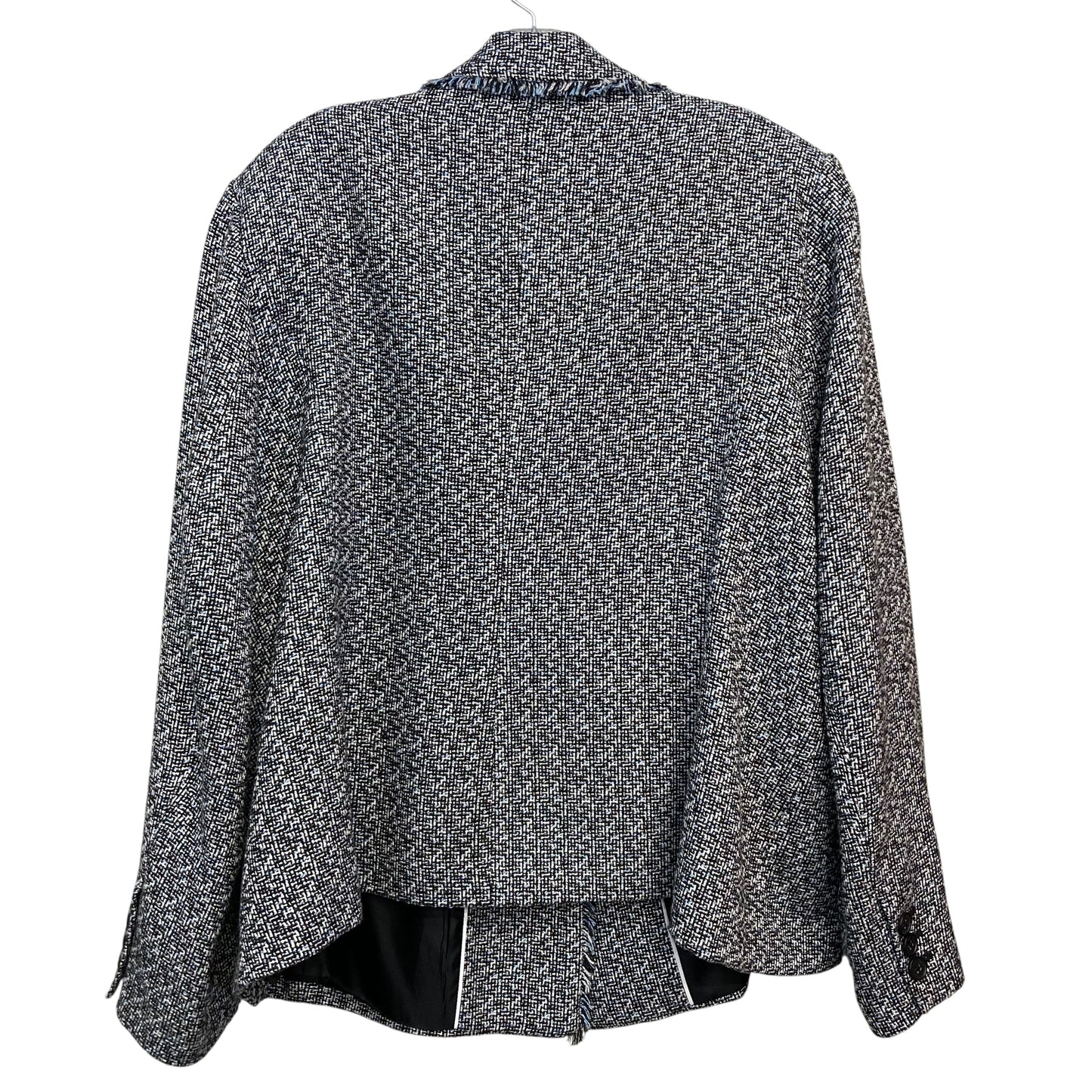 Blazer Designer By Karl Lagerfeld In Black & Blue, Size:2X