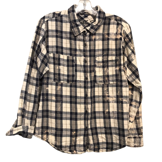 Top Ls By Vanilla In Plaid Pattern, Size:M
