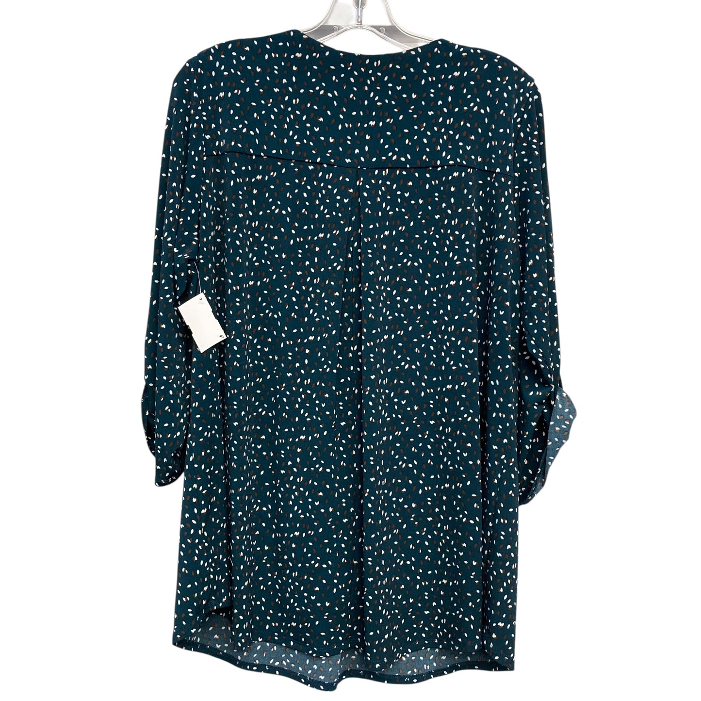 Top Ls By Beacon Apparel In Green & White, Size:1X