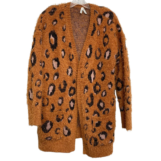 Sweater Cardigan By Mudd In Animal Print, Size:Xl