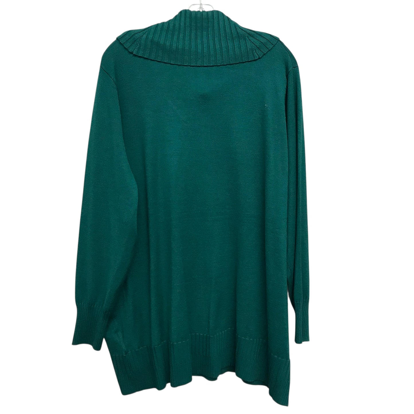 Sweater By Cable And Gauge In Green, Size:1X