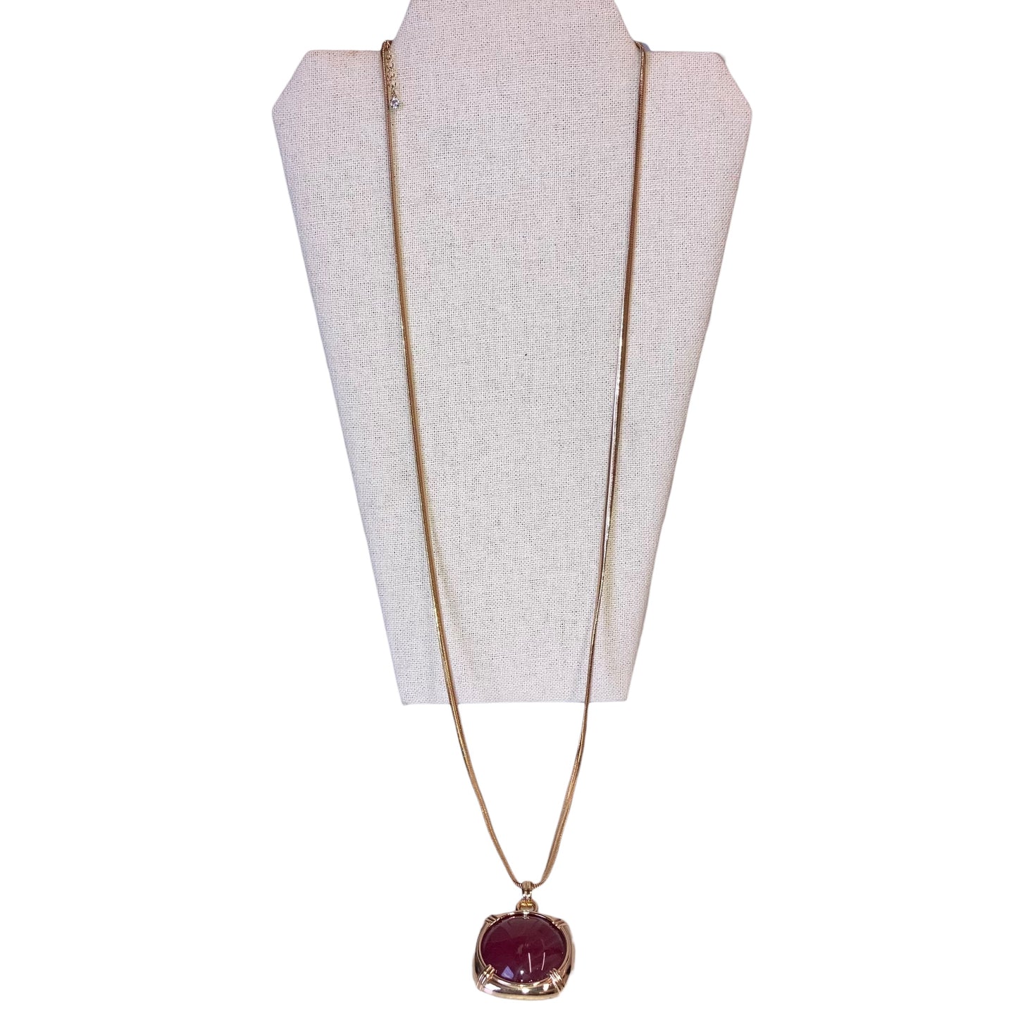 Necklace Pendant By Loft In Gold & Pink