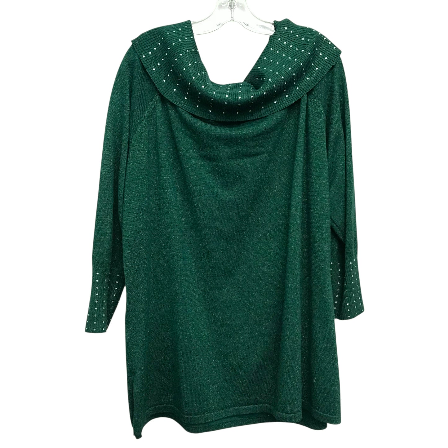 Sweater By Questions In Green, Size:3X