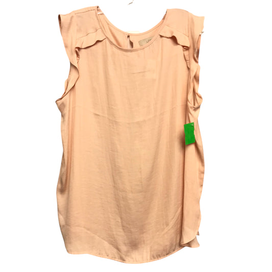 Top Sleeveless By Loft In Pink, Size:Xl
