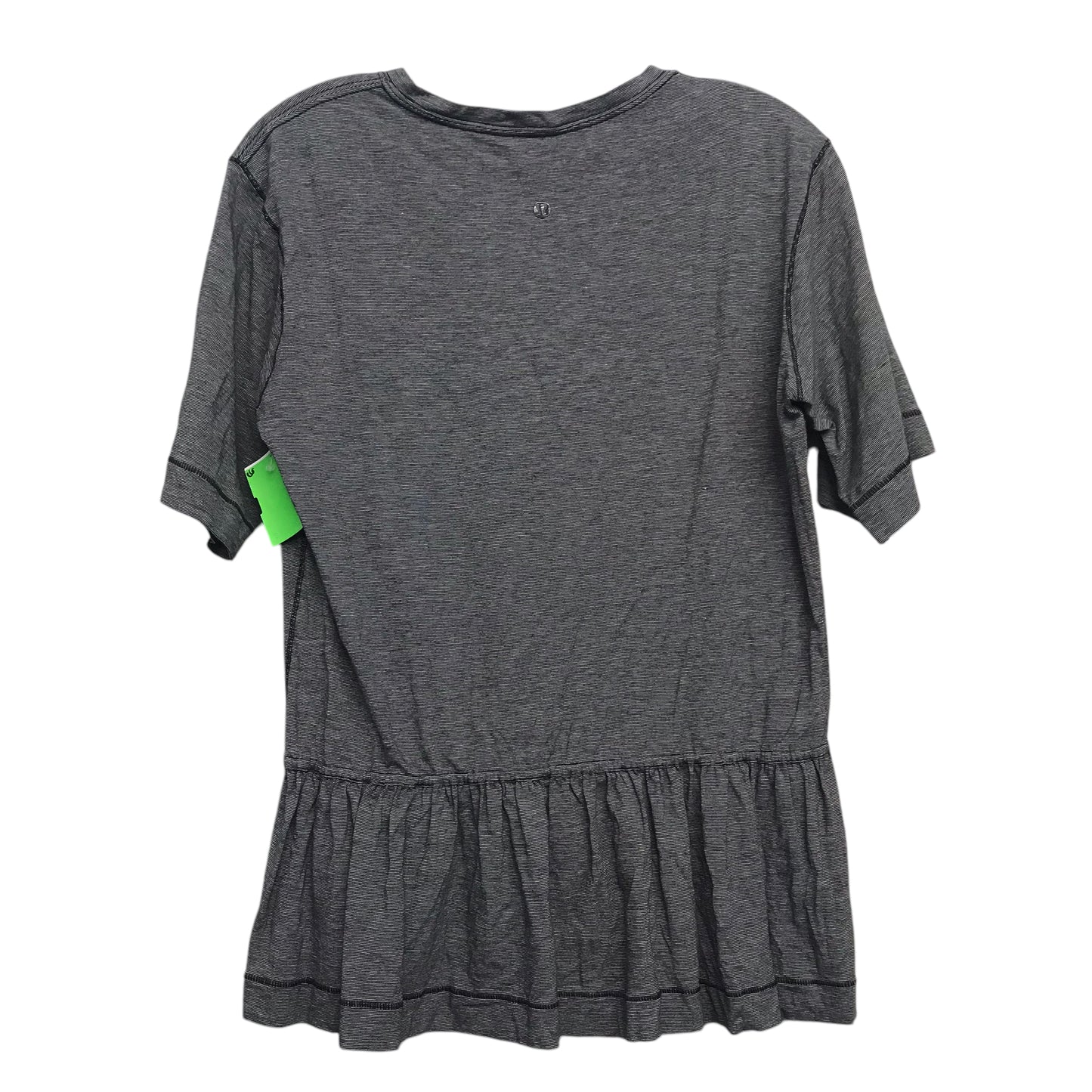 Athletic Top Ss By Lululemon In Grey, Size:M