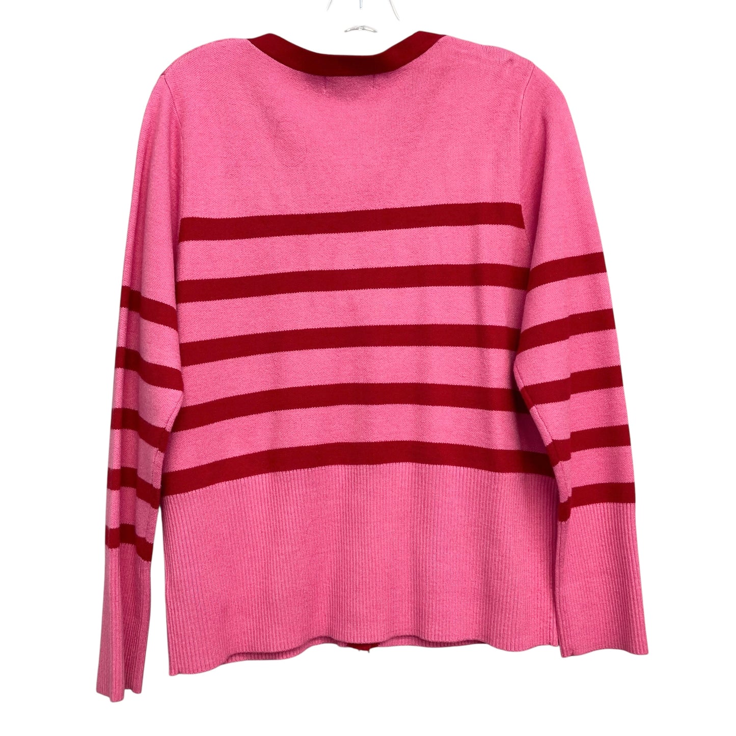 Sweater Cardigan By Rachel Zoe In Pink & Red, Size:M