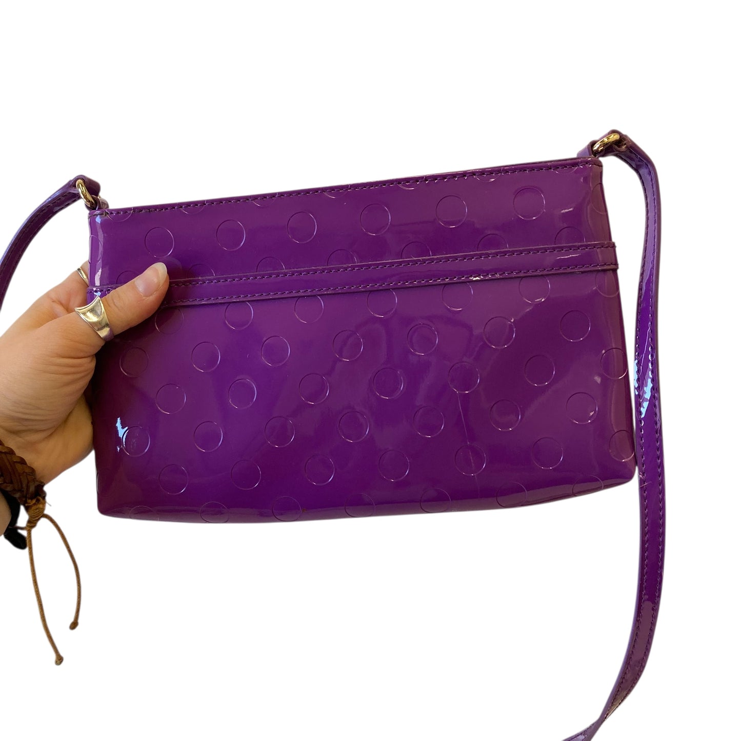 Crossbody Designer By Kate Spade In Purple, Size:Small