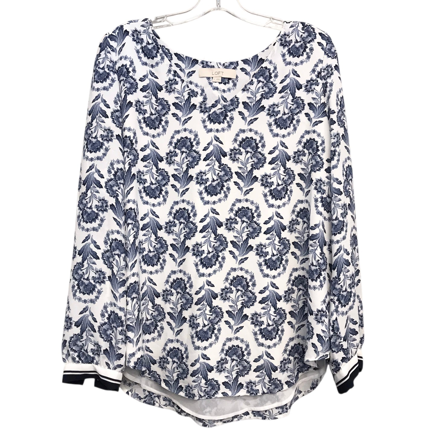 Top Ls By Loft In Floral Print, Size:L