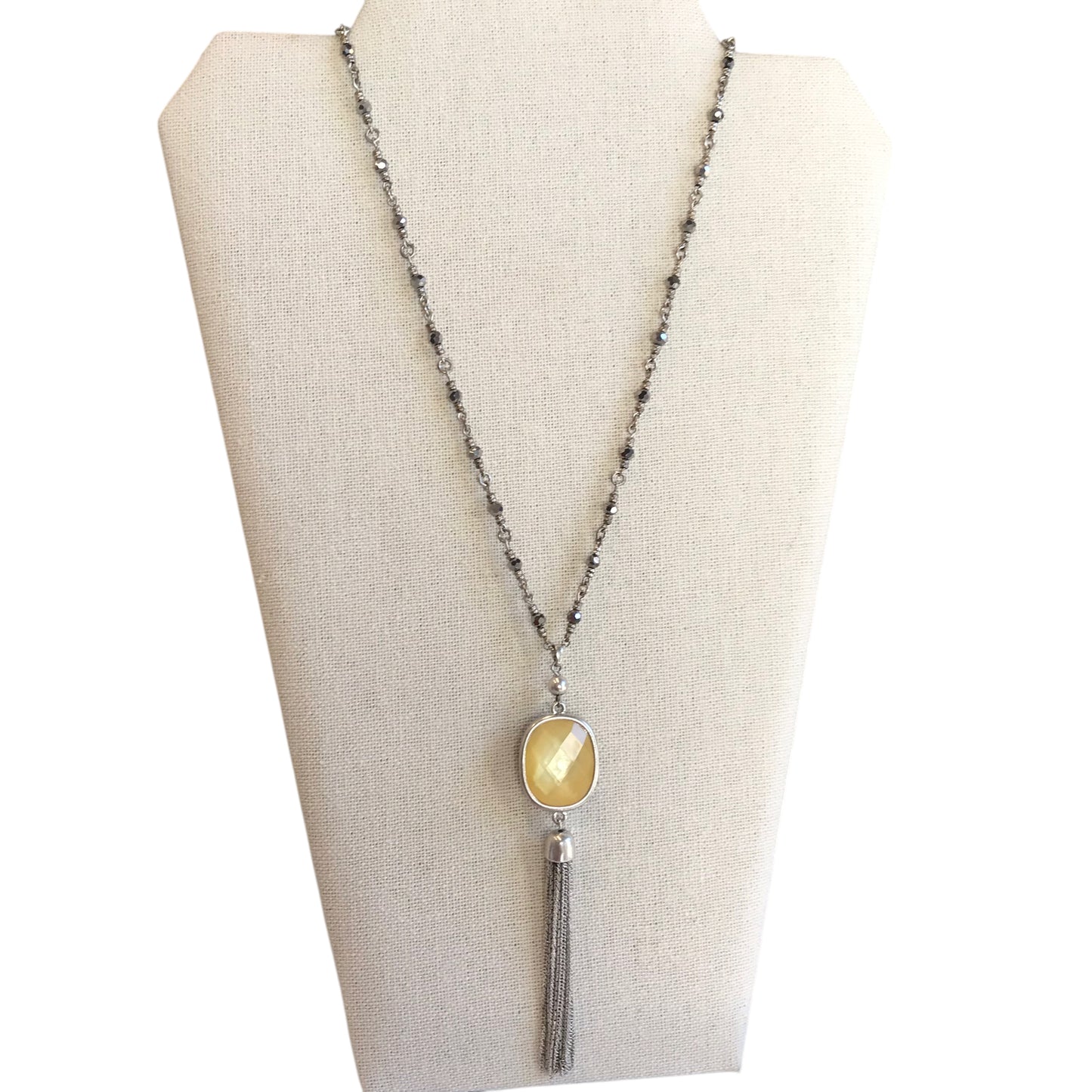 Necklace Charm By Lucky Brand In Silver & Yellow